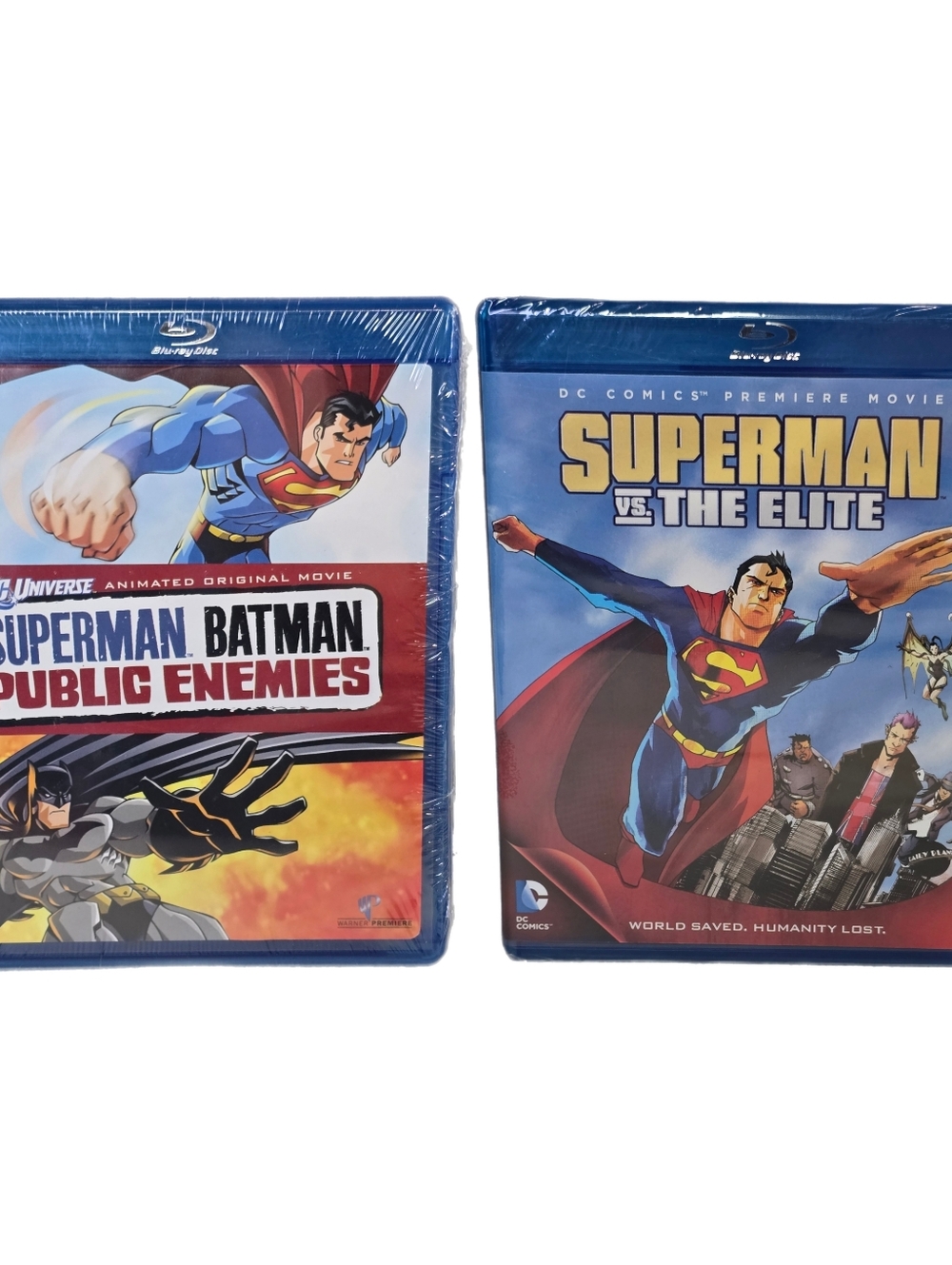Superman/Batman: Public Enemies & Superman Vs The Elite Blu-Ray Lot Of 2 New